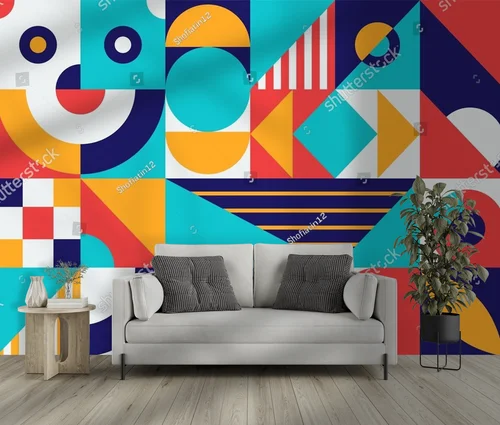 Minimalistyczna geometria w dynamicznych kolorach
