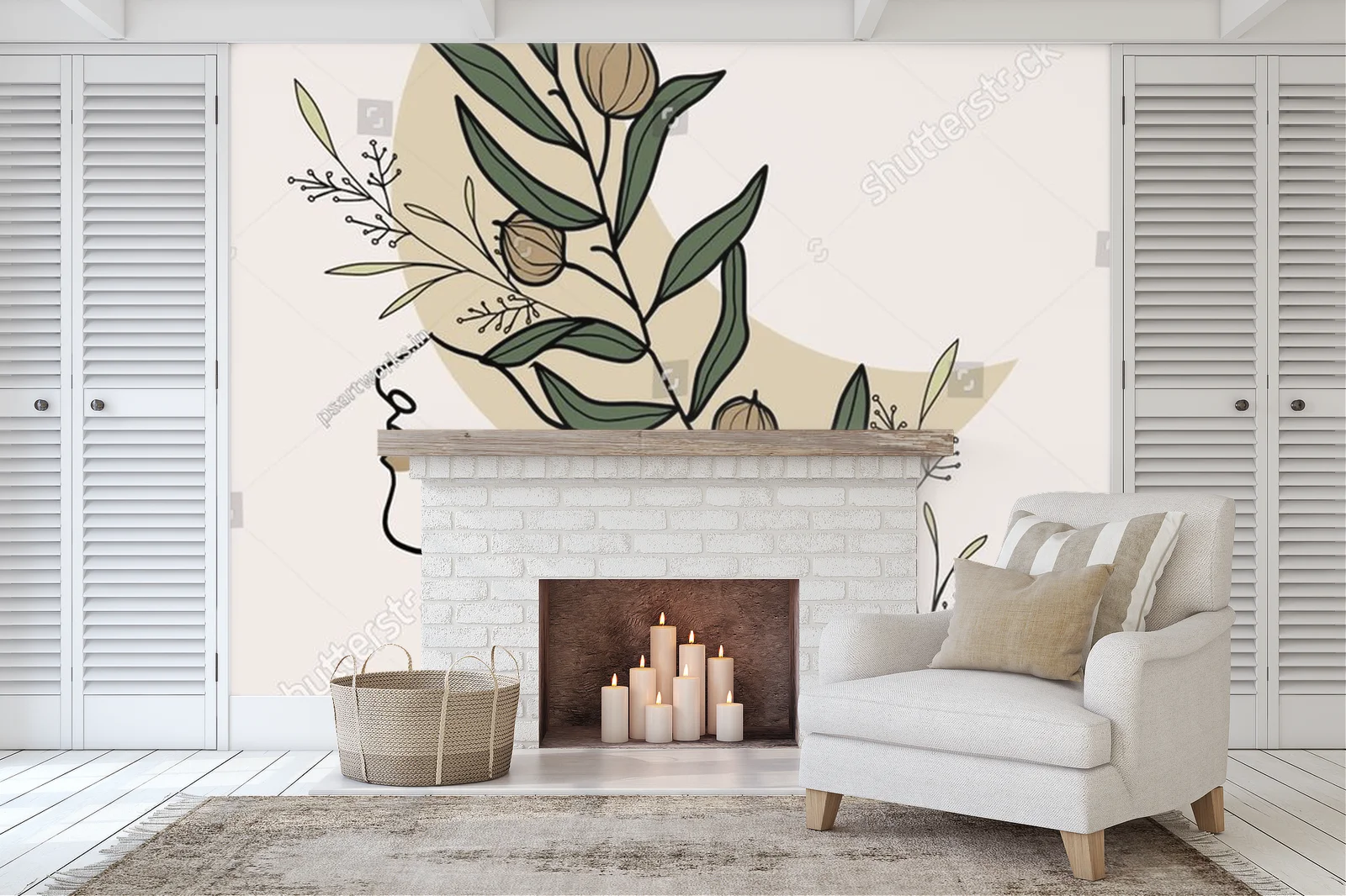 Abstrakcyjny urok midcentury w pastelowych odcieniach