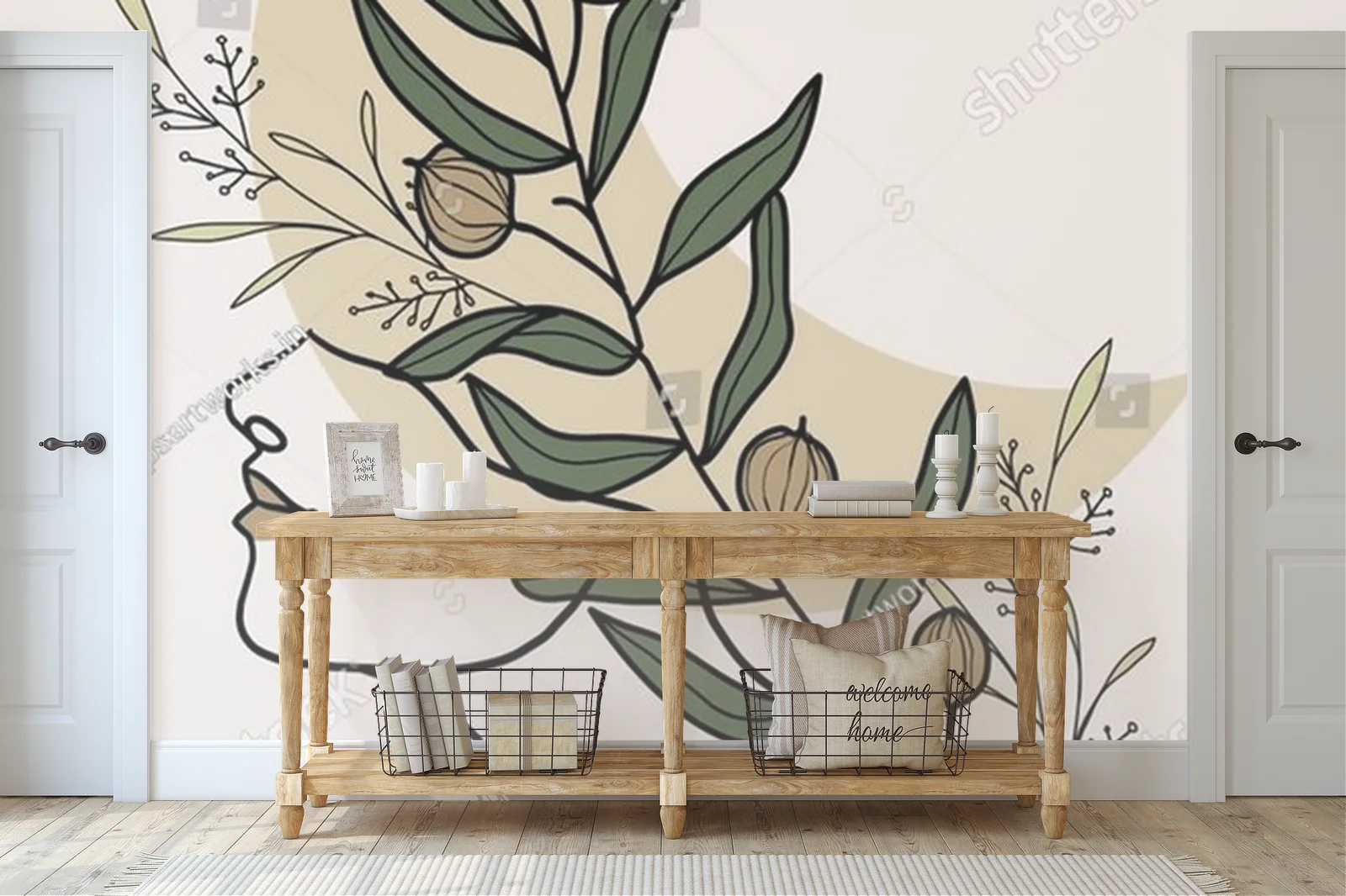 Abstrakcyjny urok midcentury w pastelowych odcieniach