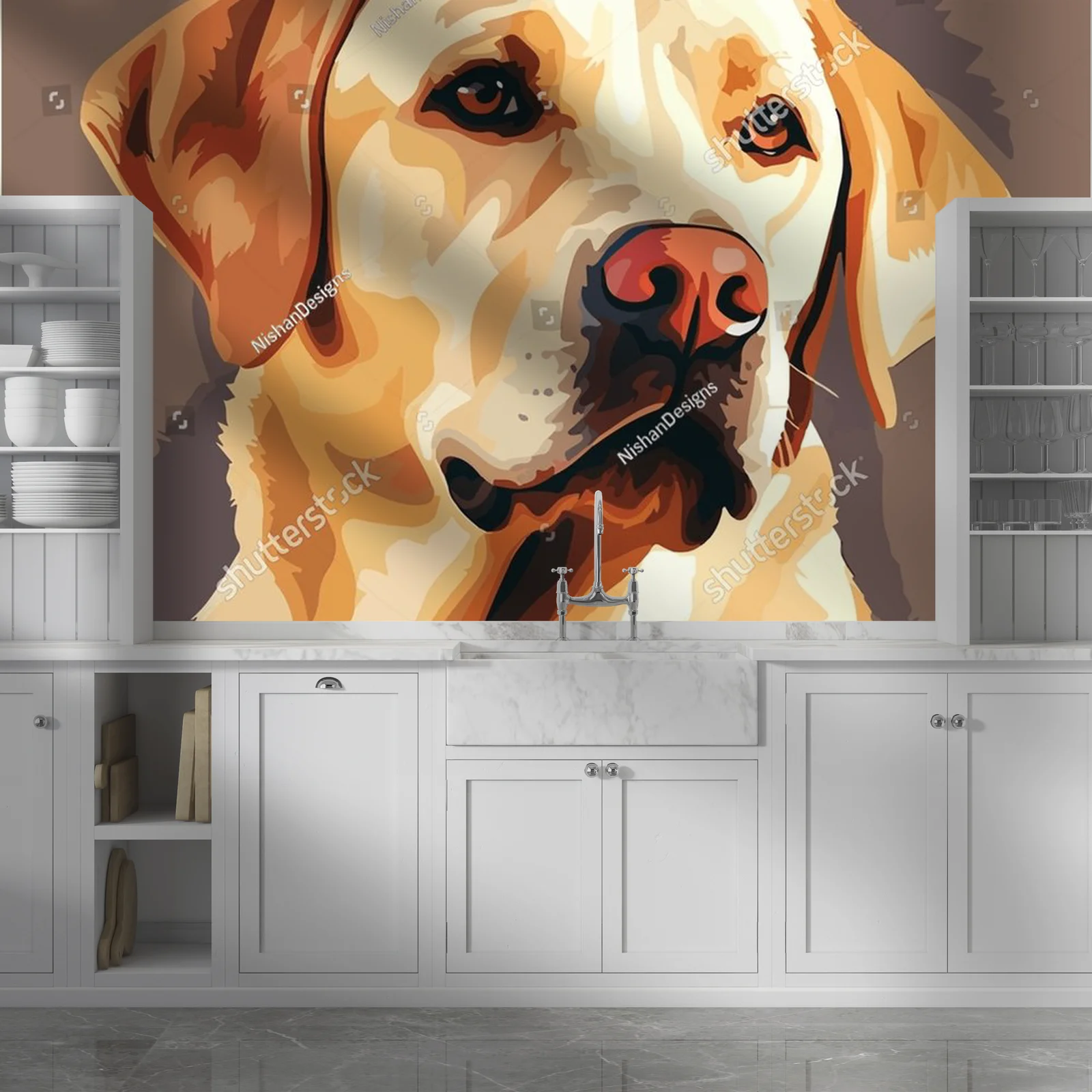 Uroczy labrador w radosnych odcieniach natury