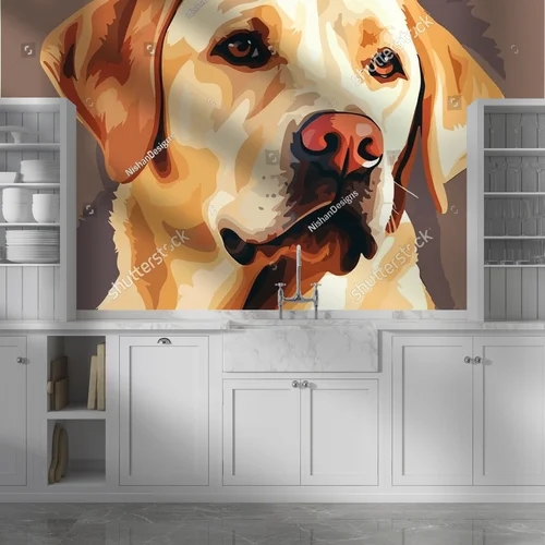 Uroczy labrador w radosnych odcieniach natury