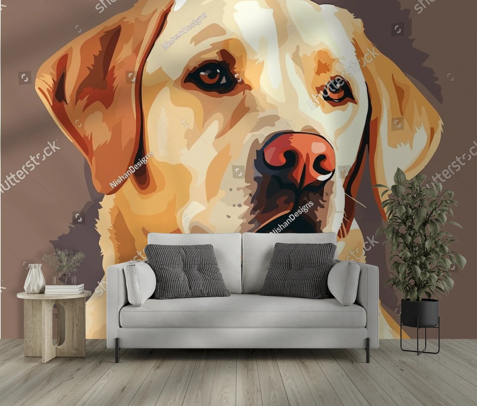 Uroczy labrador w radosnych odcieniach natury
