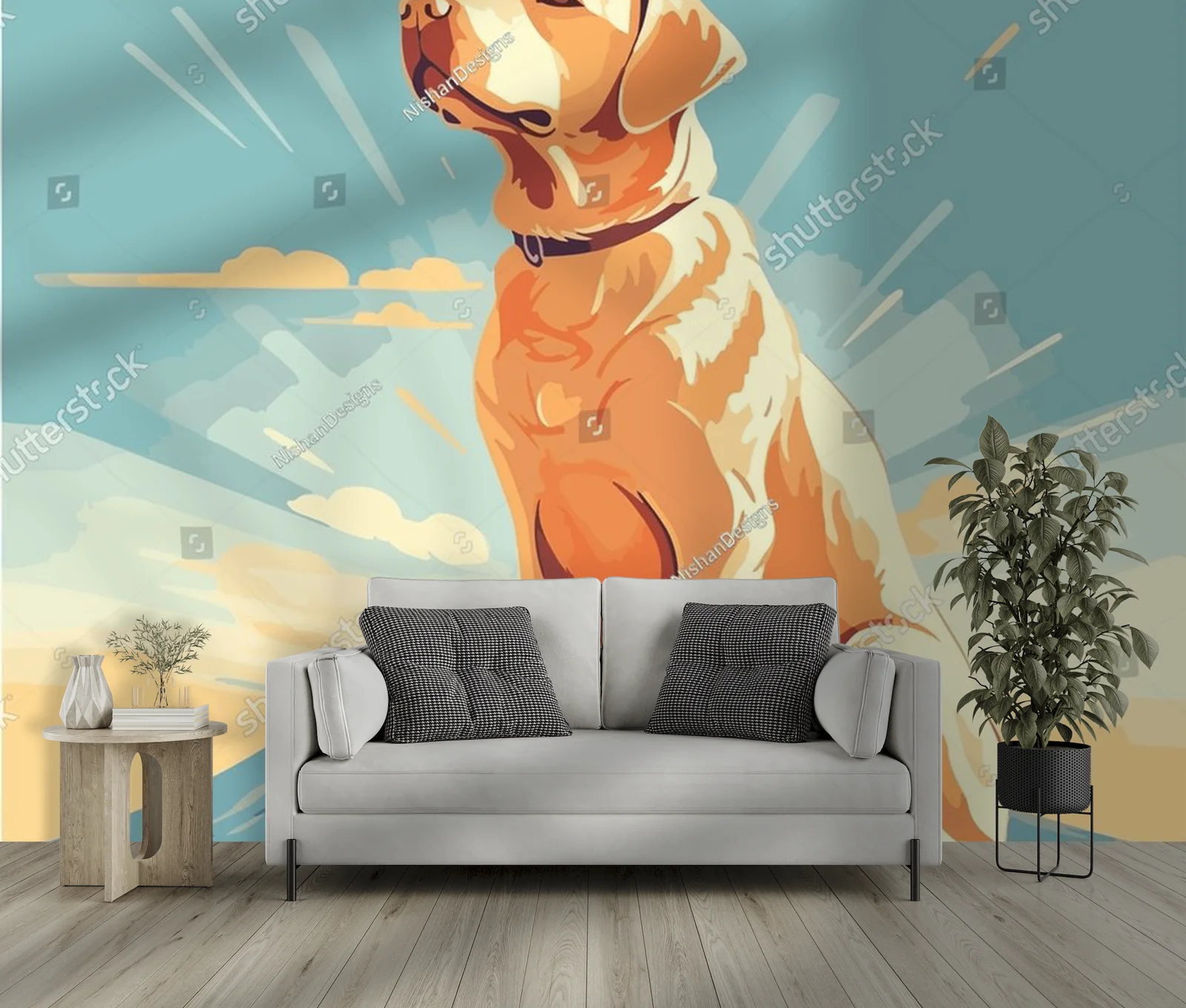 Uroczy Labrador w delikatnych odcieniach