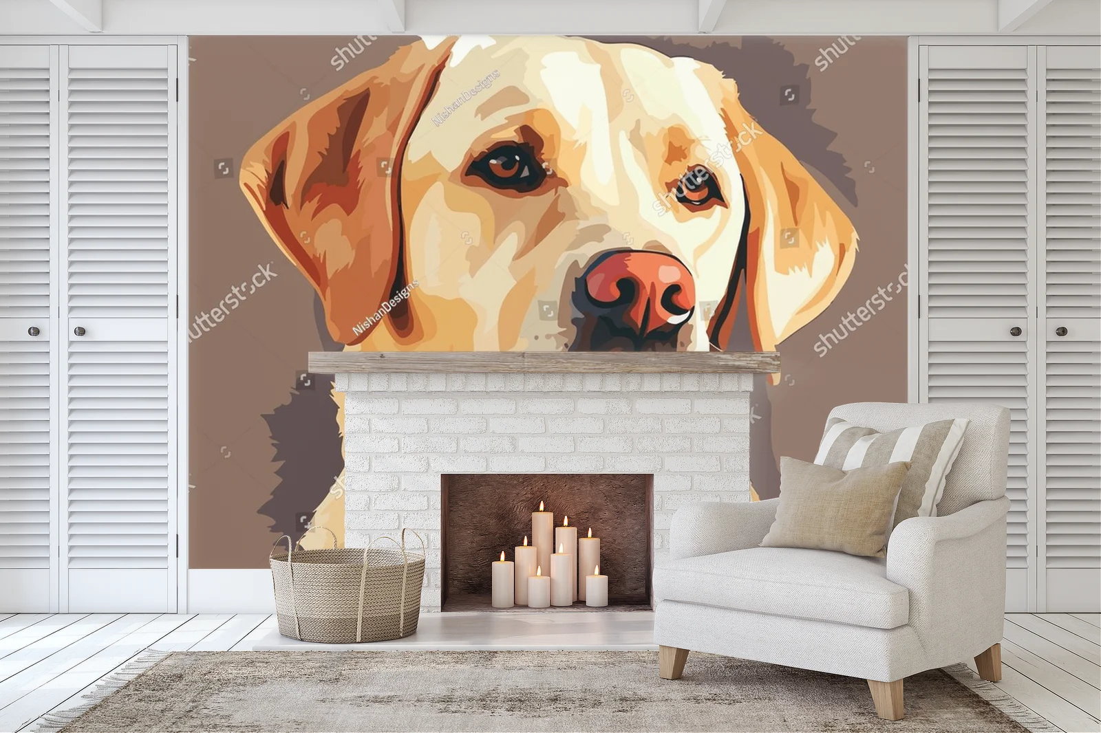 Uroczy labrador w radosnych odcieniach natury