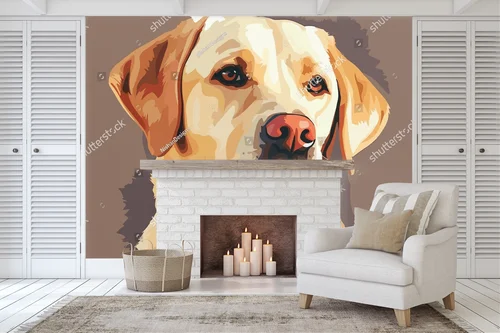 Uroczy labrador w radosnych odcieniach natury