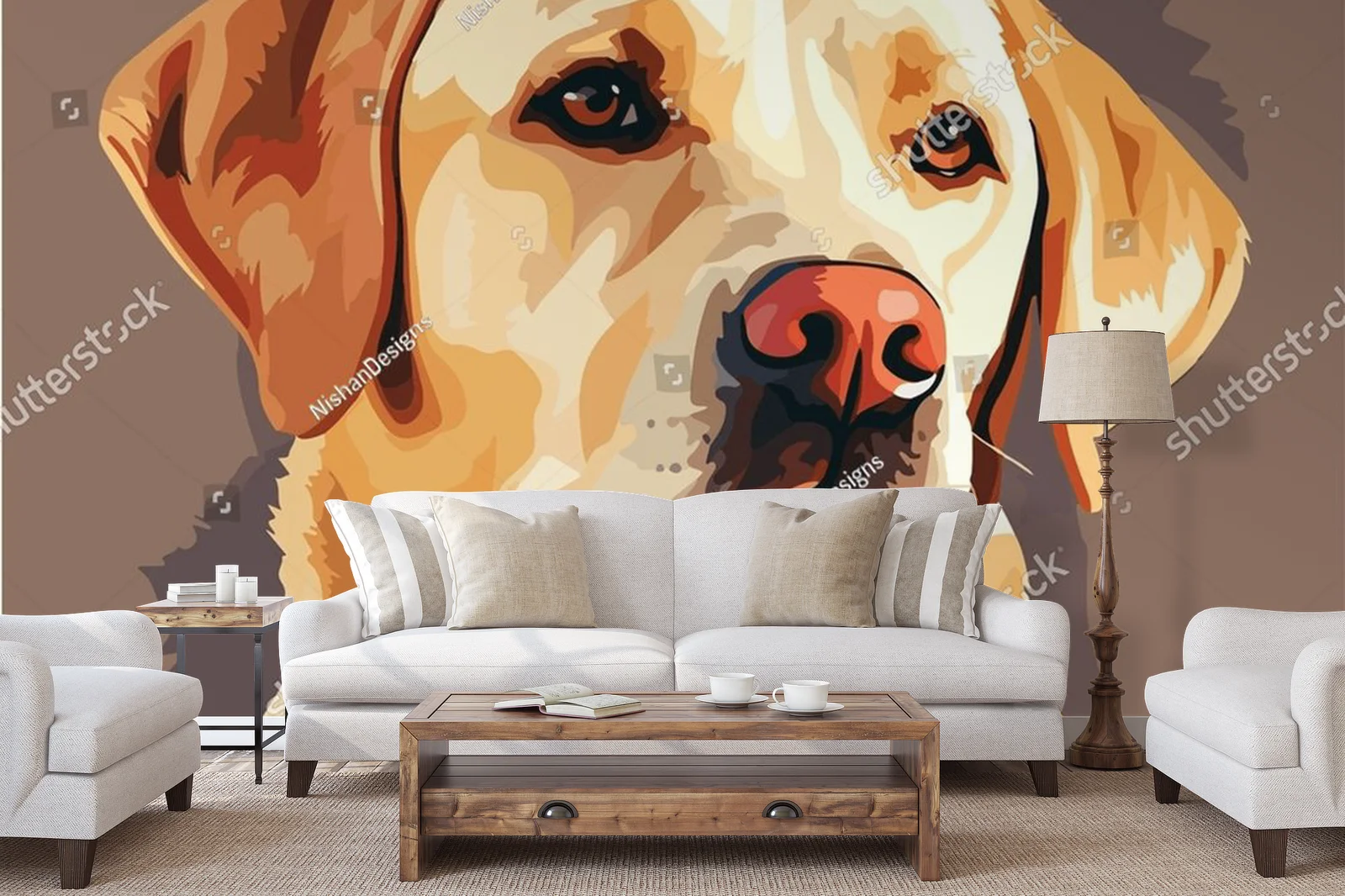Uroczy labrador w radosnych odcieniach natury