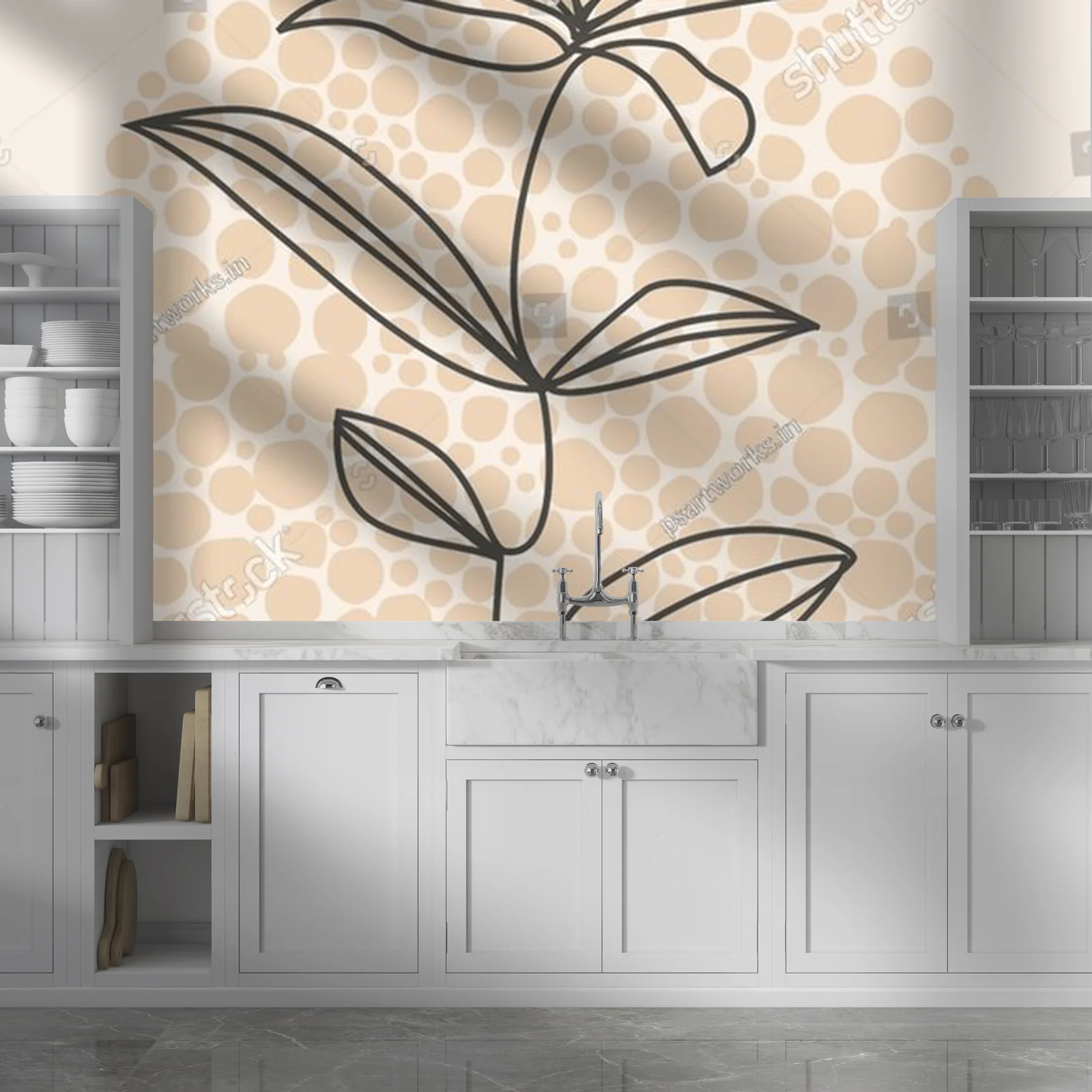 Minimalistyczna botaniczna kompozycja pełna harmonii
