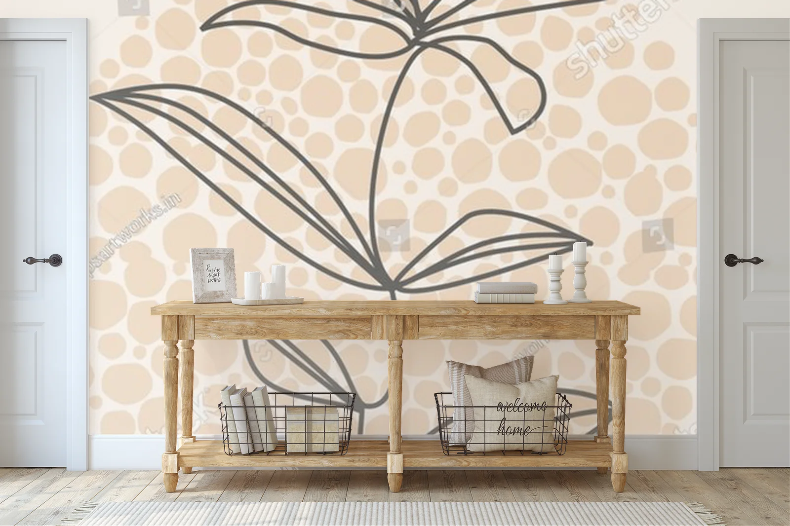 Minimalistyczna botaniczna kompozycja pełna harmonii
