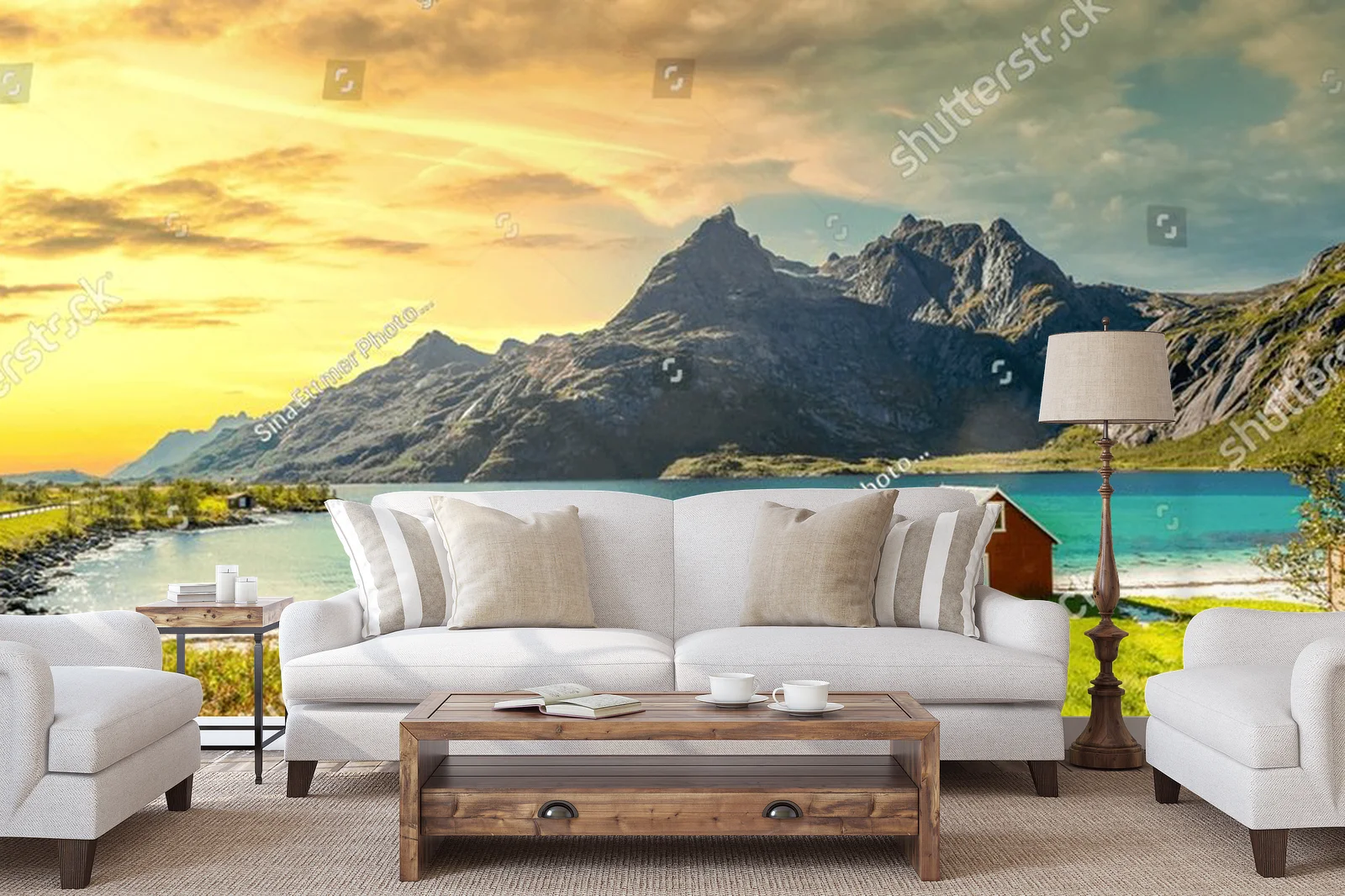 Idylliczny Trollfjord w pięknych pastelach