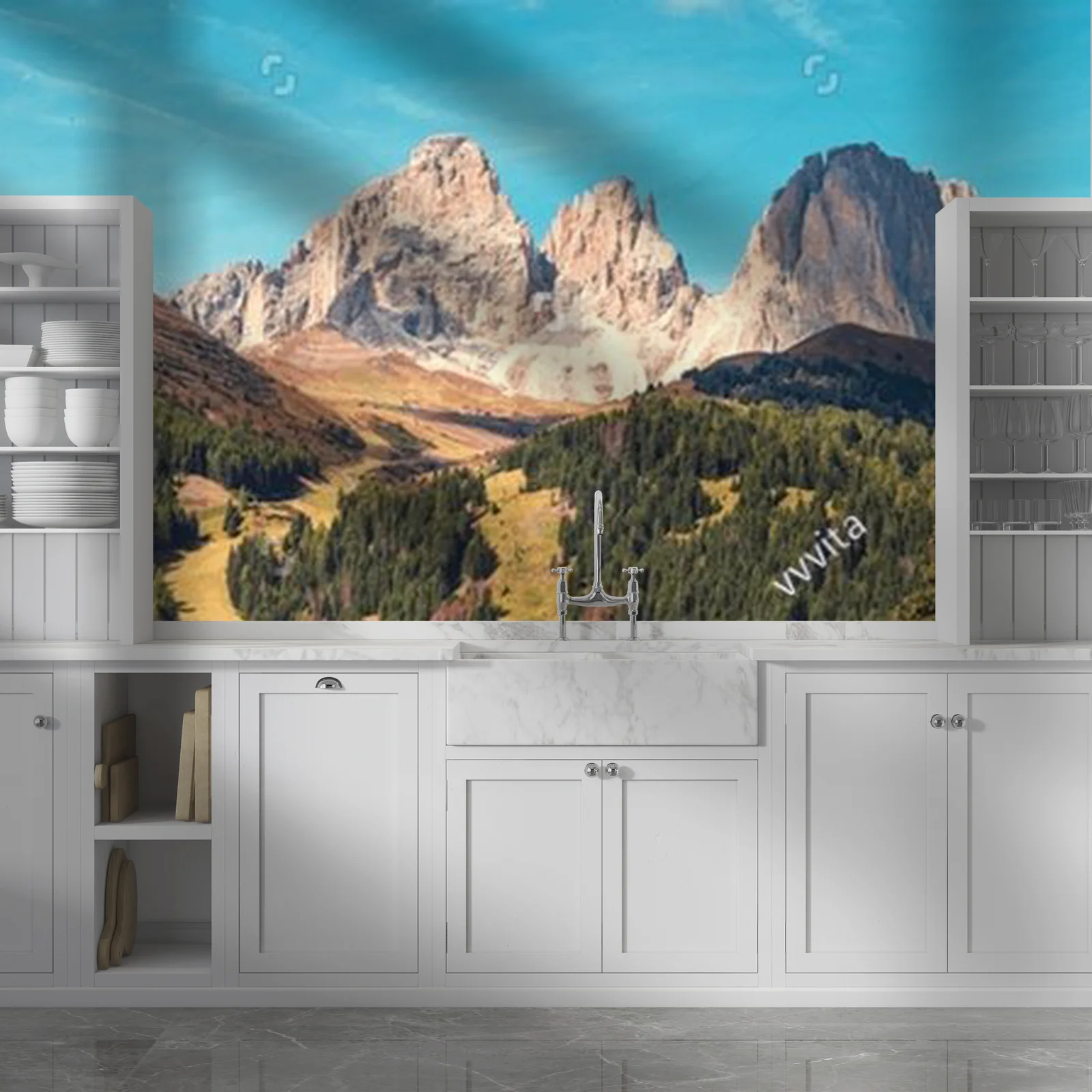 Misterne piękno Dolomitów w niebieskich odcieniach