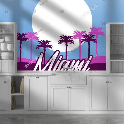 Tropikalna magia Miami w białej oprawie