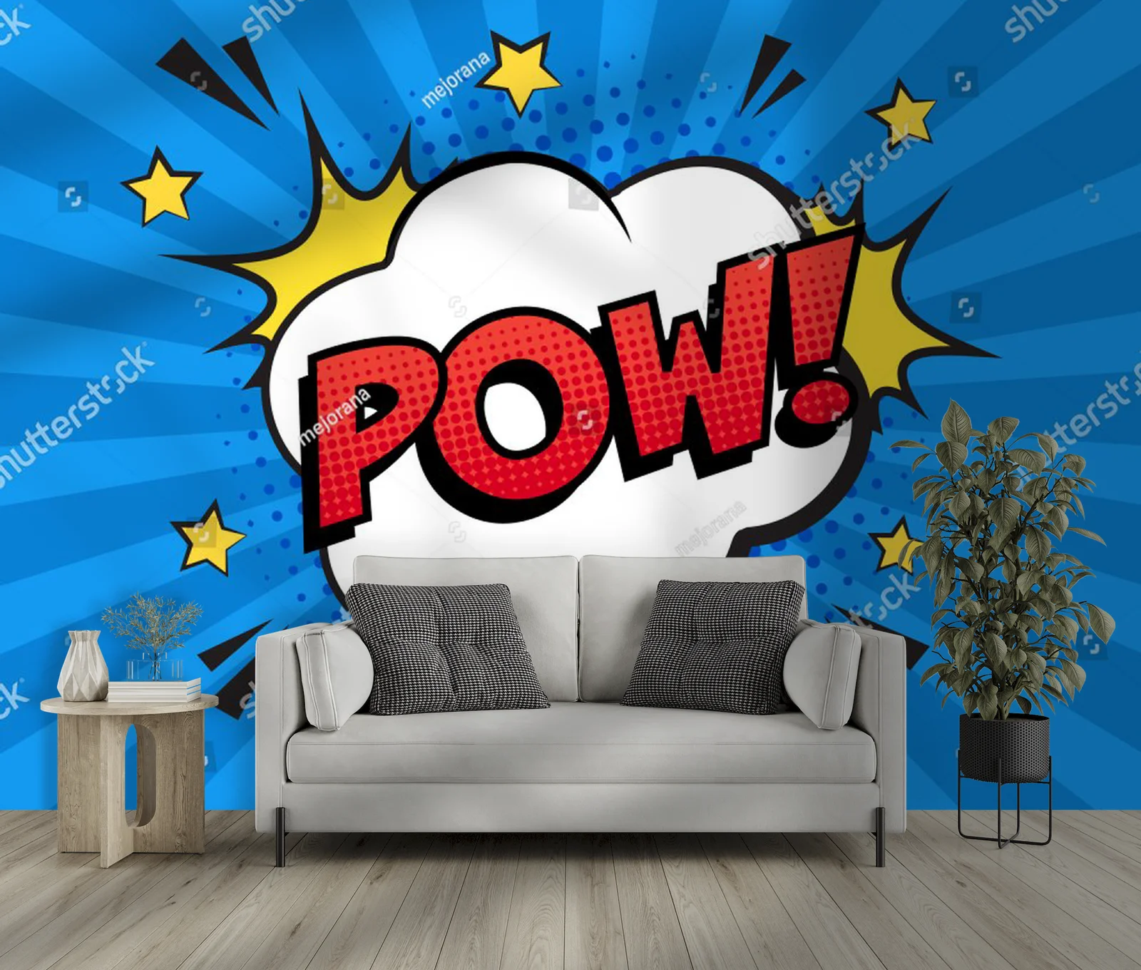 Eksplozja kolorów w retro stylu pop art
