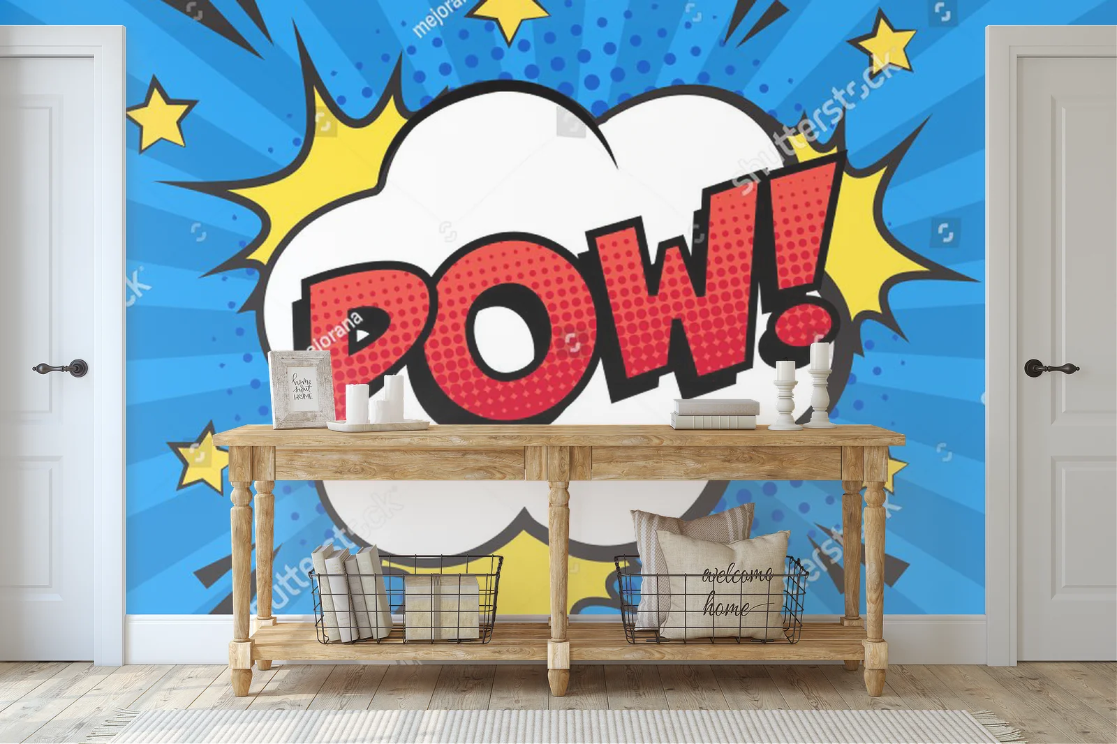 Eksplozja kolorów w retro stylu pop art