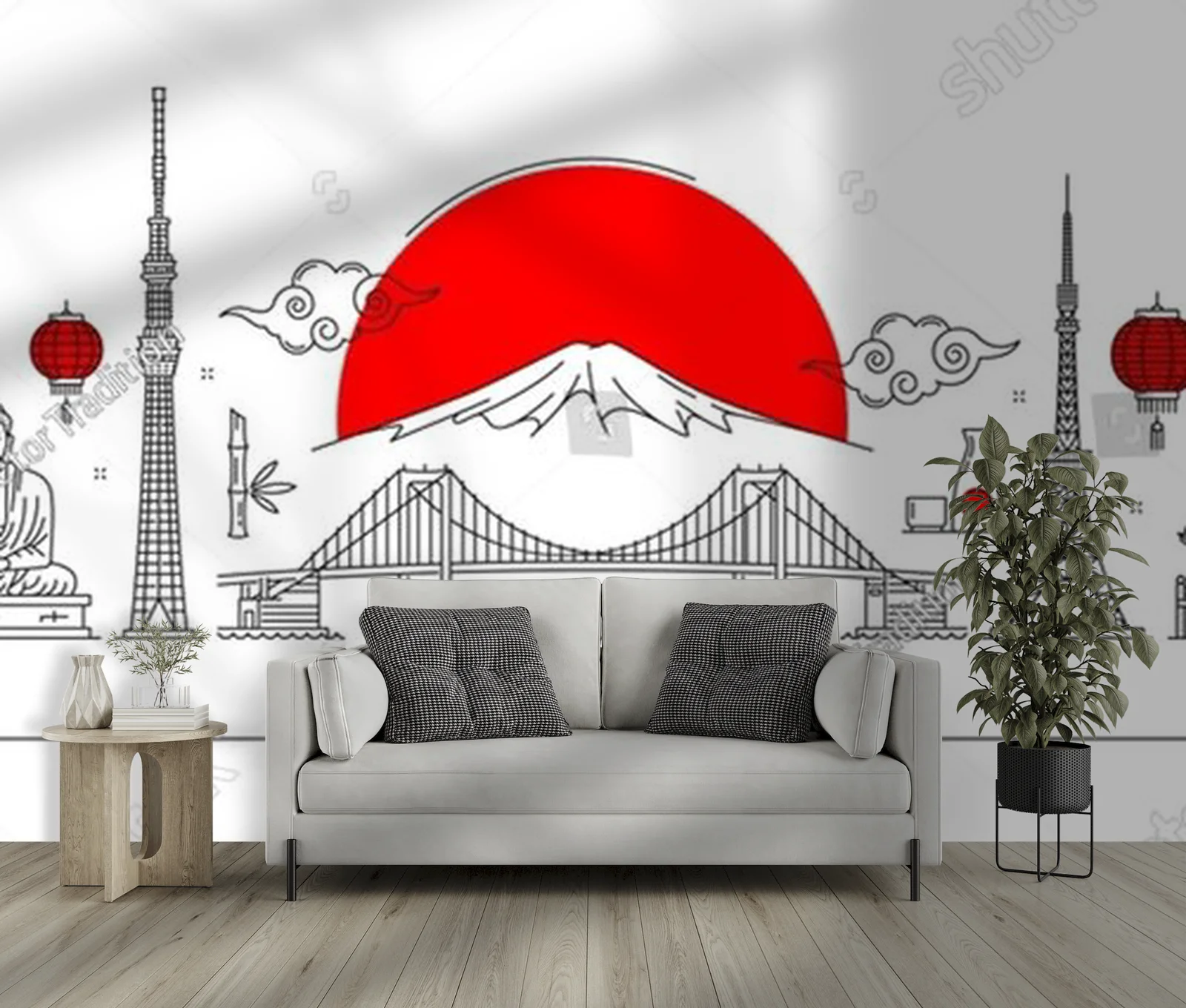 Tokijska sylwetka w malowniczych barwach Japonii