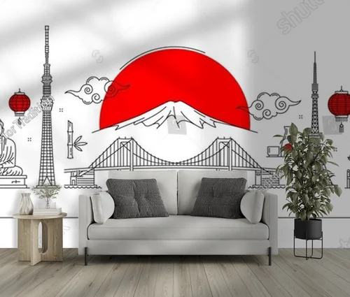 Tokijska sylwetka w malowniczych barwach Japonii