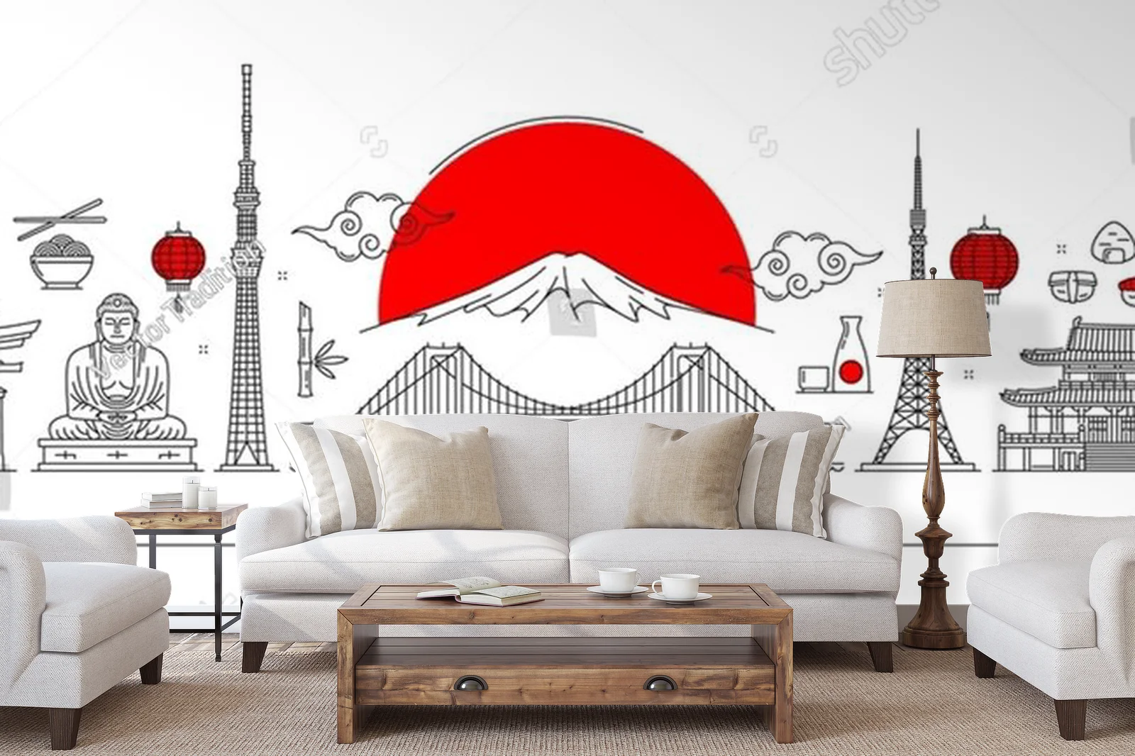 Tokijska sylwetka w malowniczych barwach Japonii