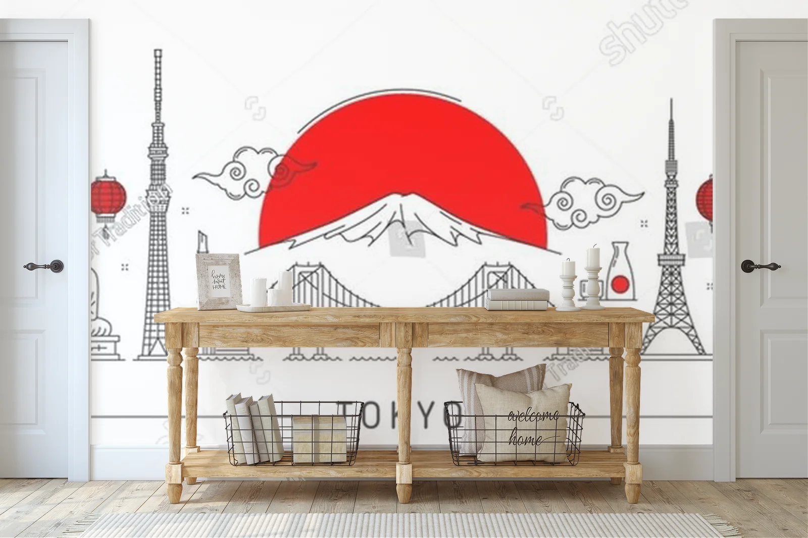 Tokijska sylwetka w malowniczych barwach Japonii