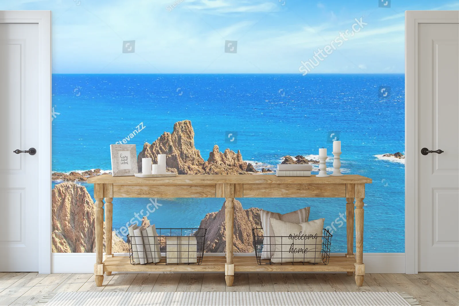 Malowniczy krajobraz Cabo de Gata w błękicie