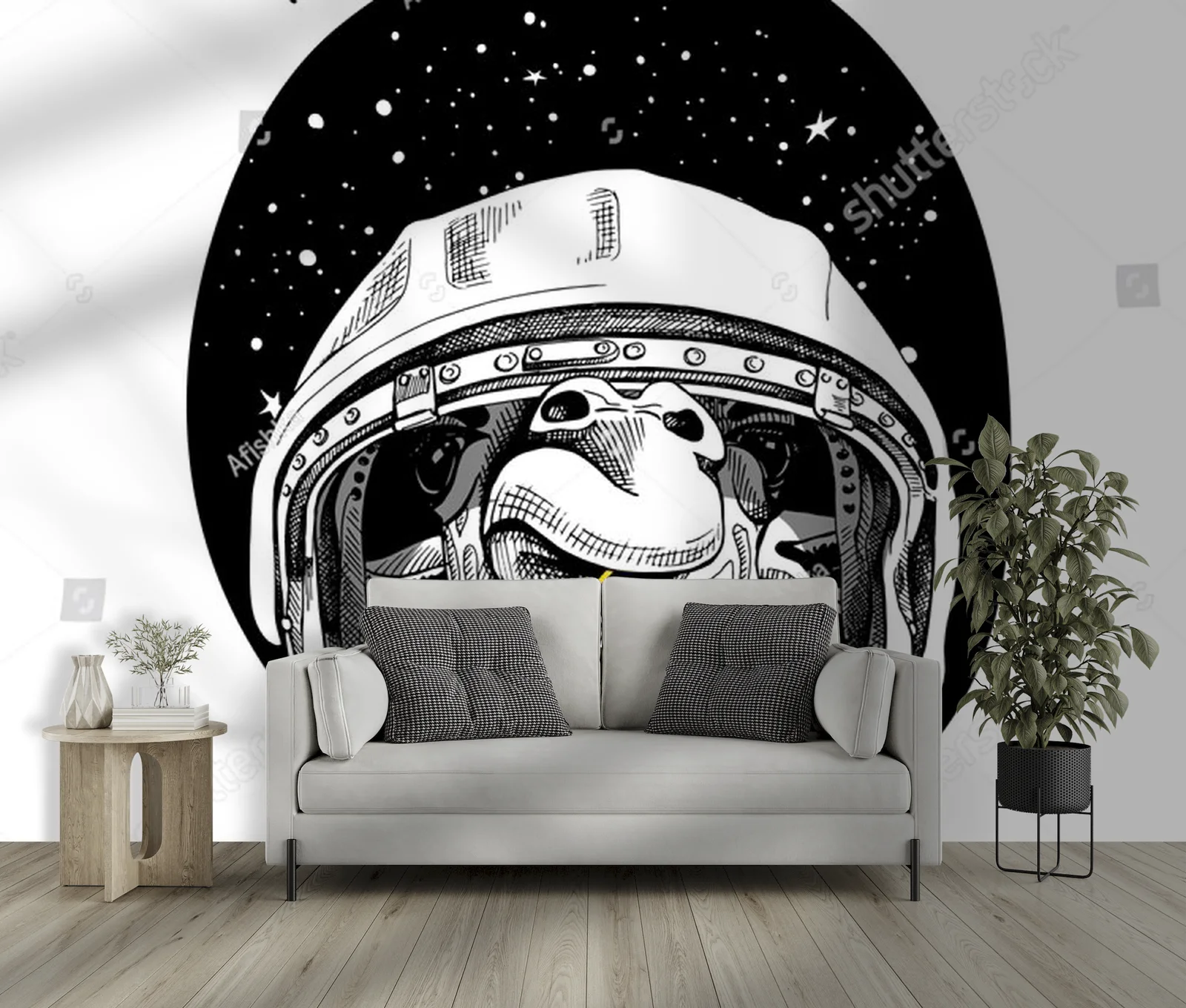 Giraffe in a Cosmic Dream: Retro Astronaut Adventure