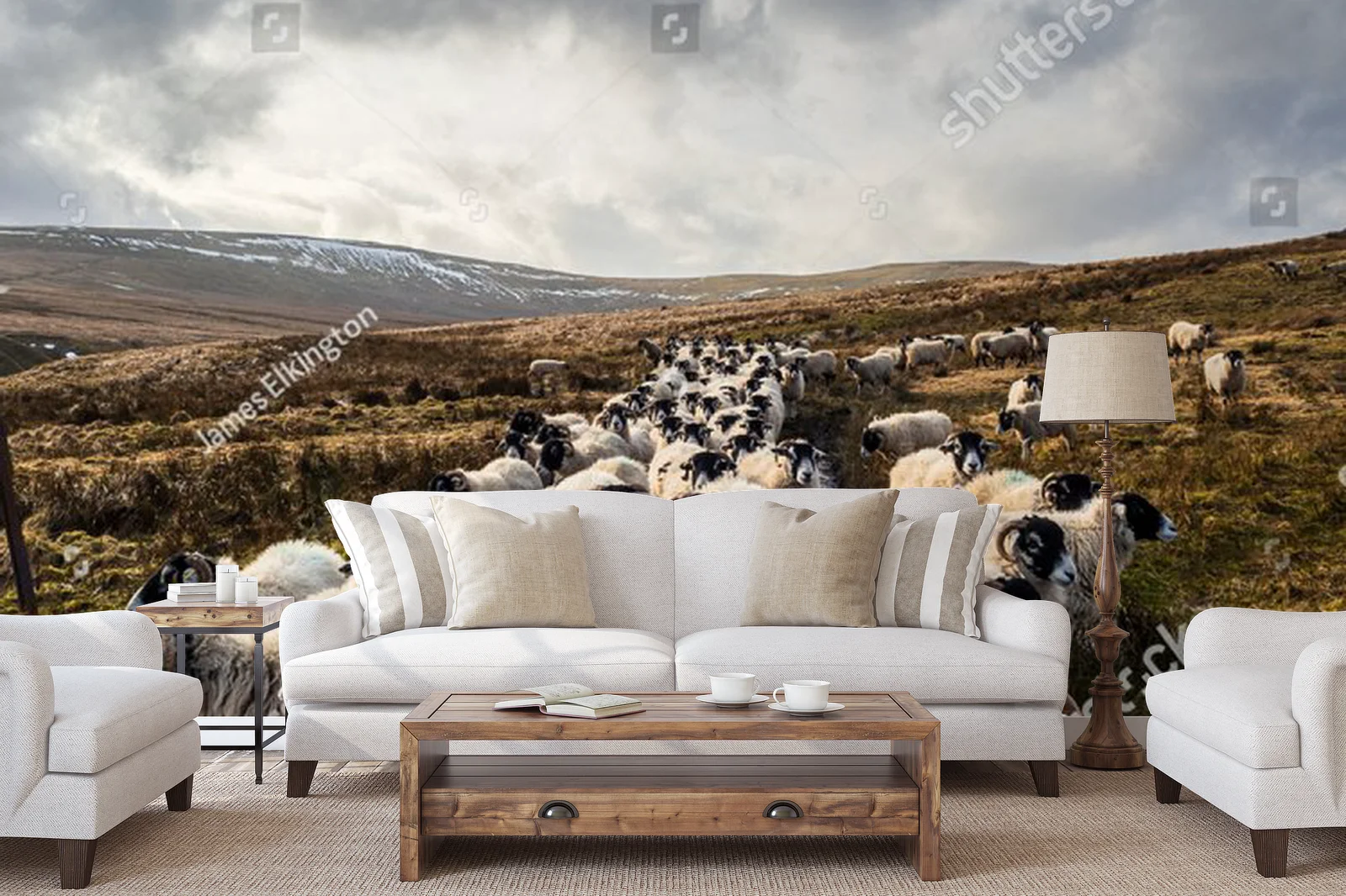 Fascynujący krajobraz z owcami w Yorkshire Dales