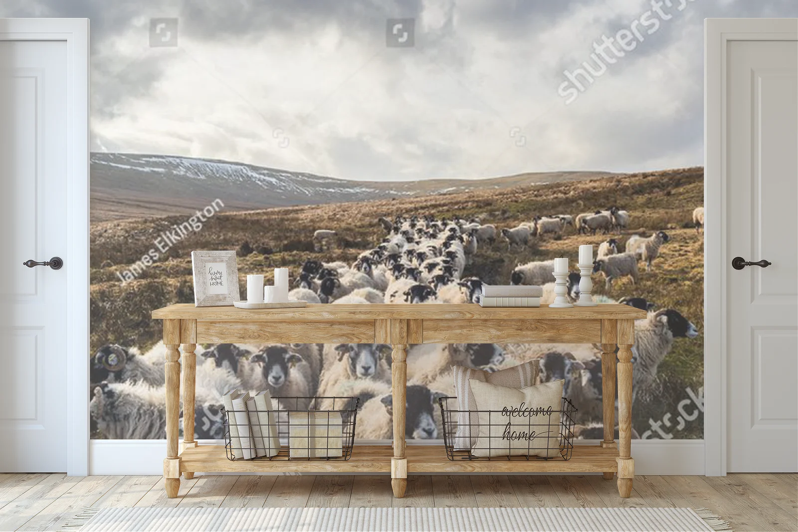 Fascynujący krajobraz z owcami w Yorkshire Dales