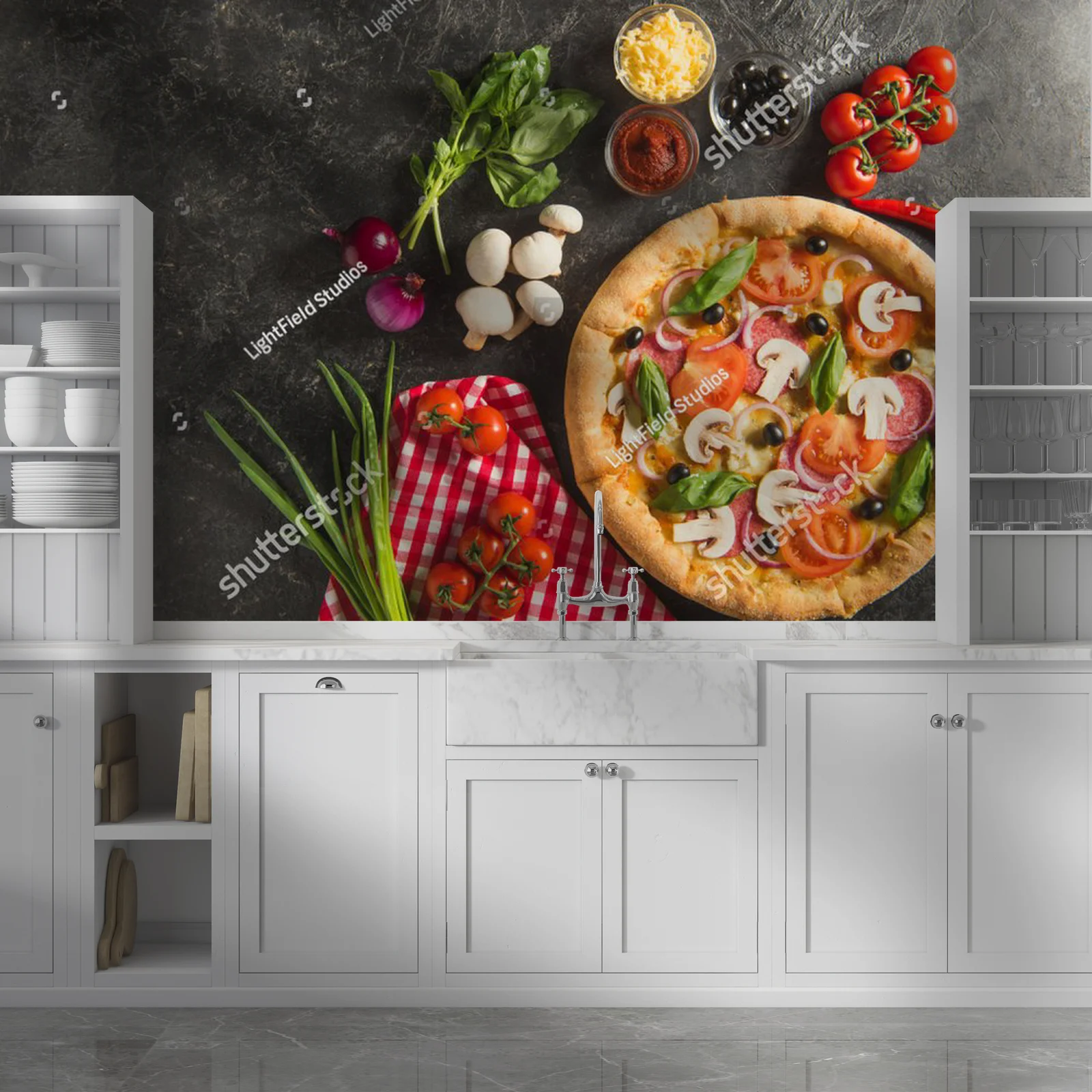 Zmysłowa włoska pizza w intensywnych barwach