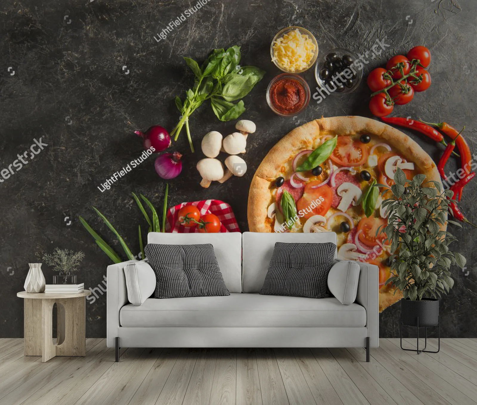 Zmysłowa włoska pizza w intensywnych barwach