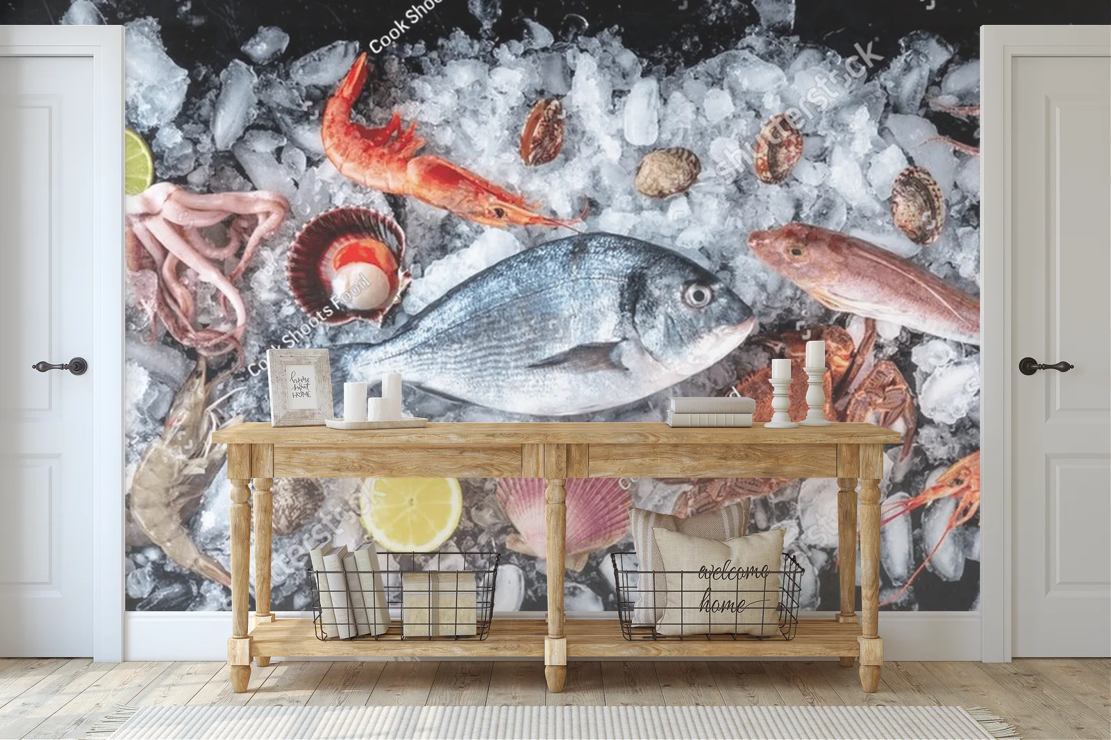 Fresco morski w głębokiej czerni