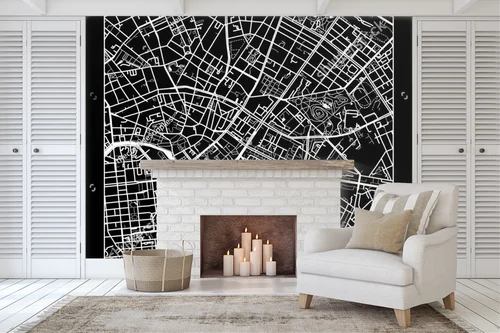 Monochromatyczna mapa Berlin w nowoczesnym stylu