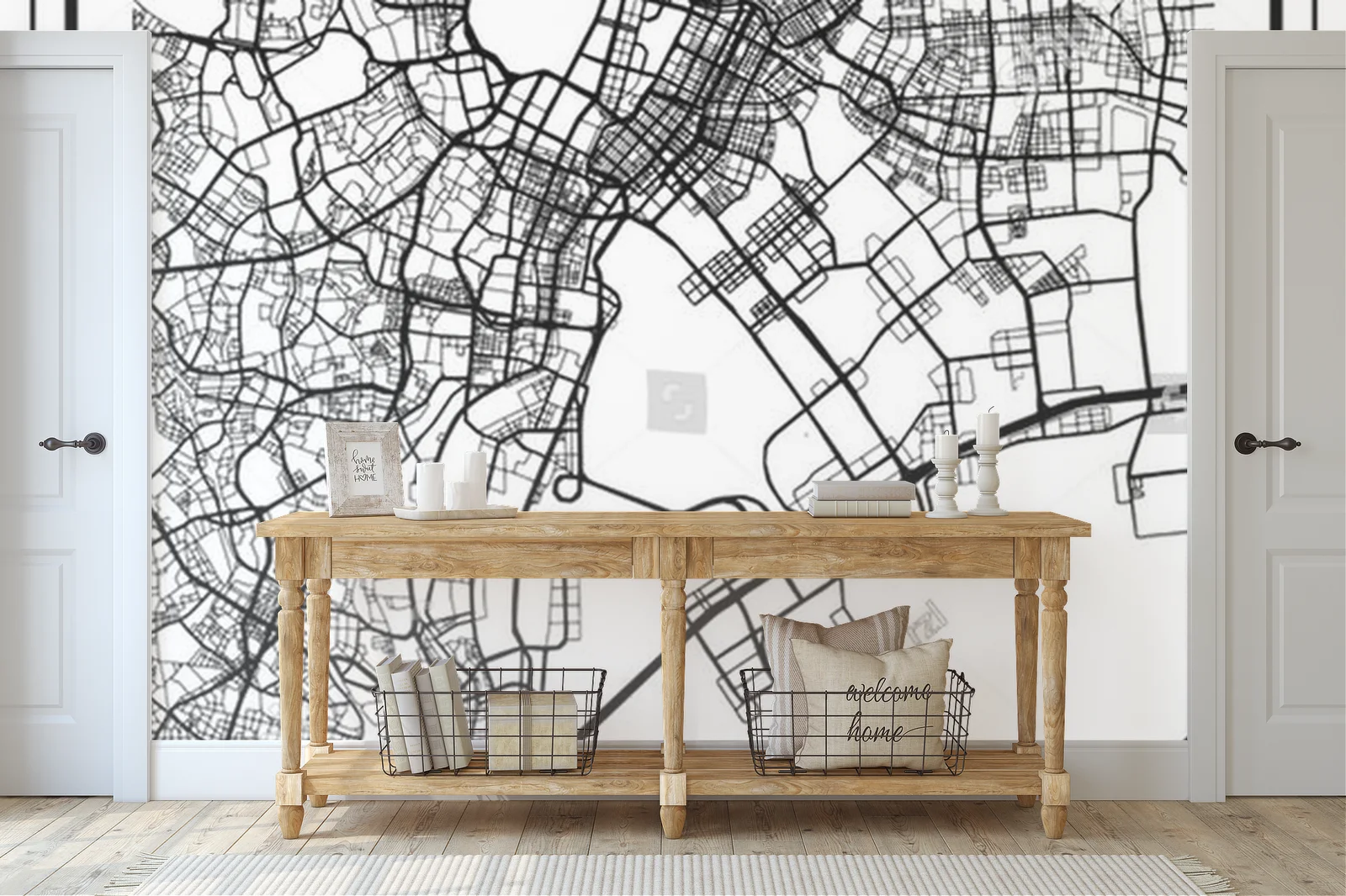 Szlachetna mapa Tokyo w minimalistycznym stylu