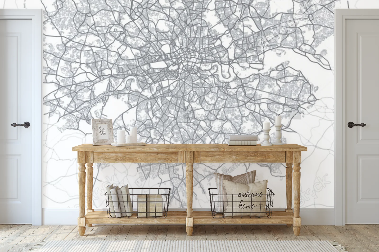Szczegółowa mapa Londynu w eleganckiej bieli