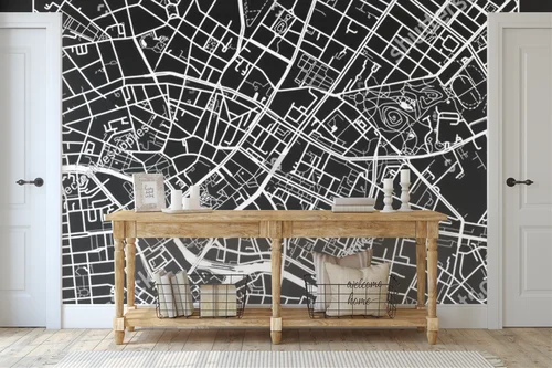Monochromatyczna mapa Berlin w nowoczesnym stylu