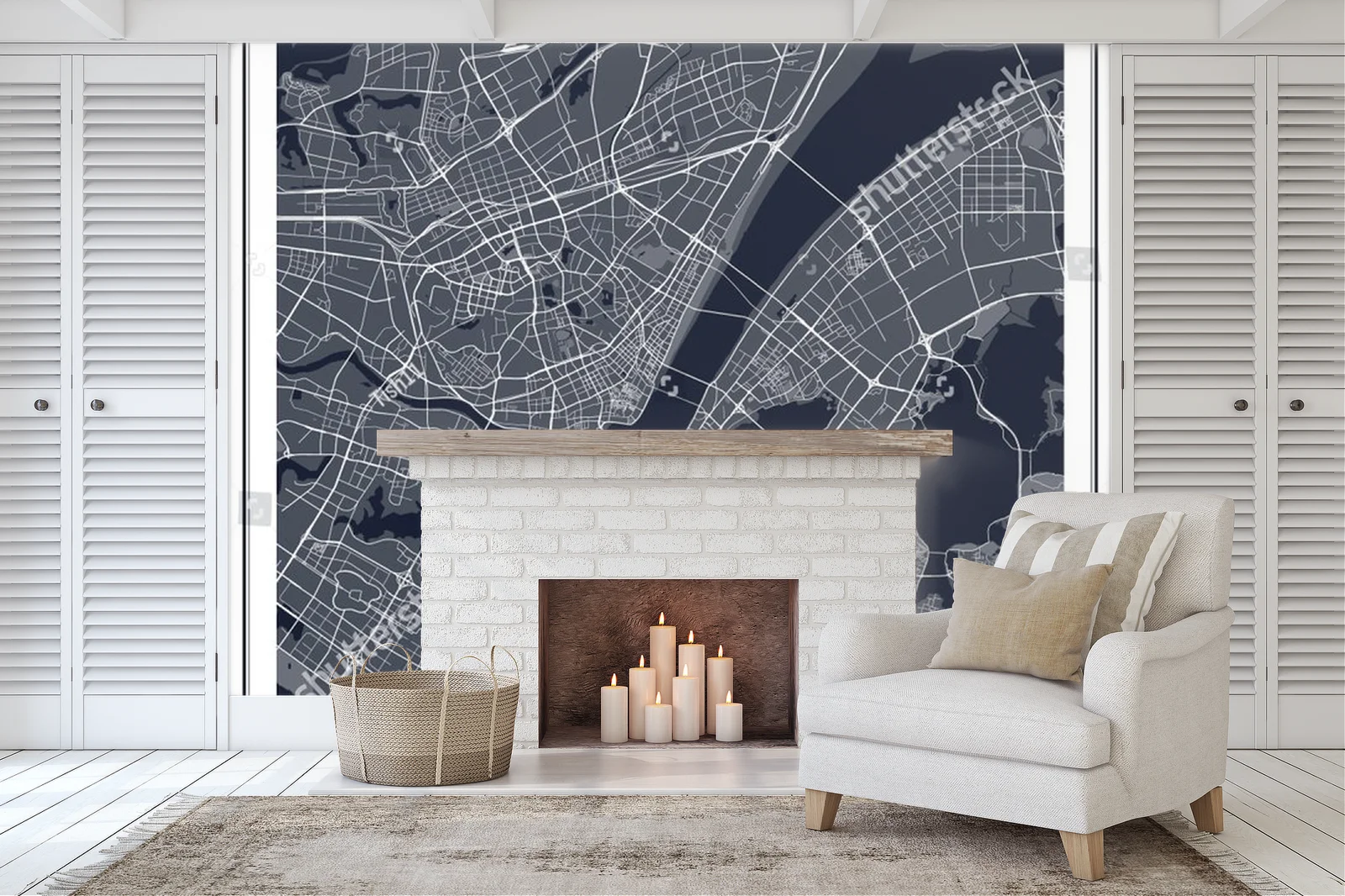 Witacz w monochromatycznej elegancji: mapa Wuhan