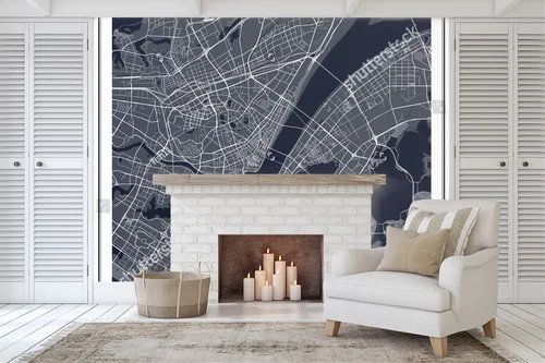 Witacz w monochromatycznej elegancji: mapa Wuhan