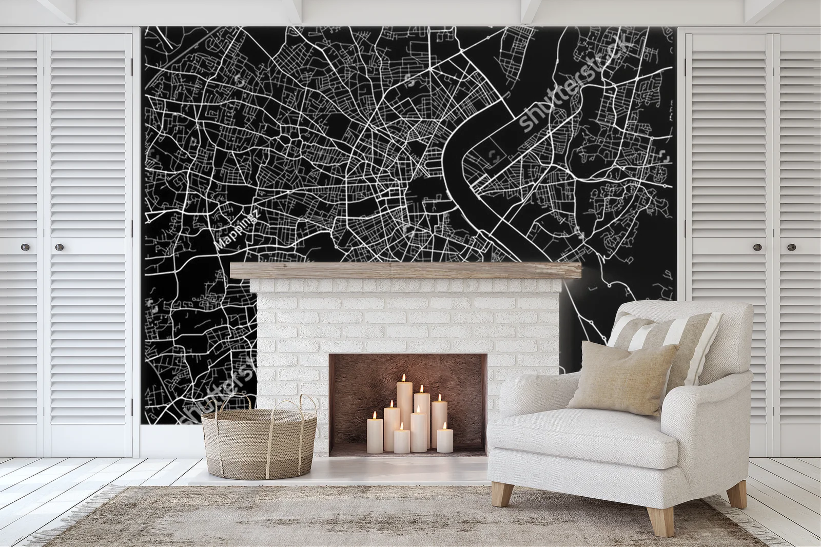 Mistrzowska mapa Bordeaux w monochromatycznych tonach