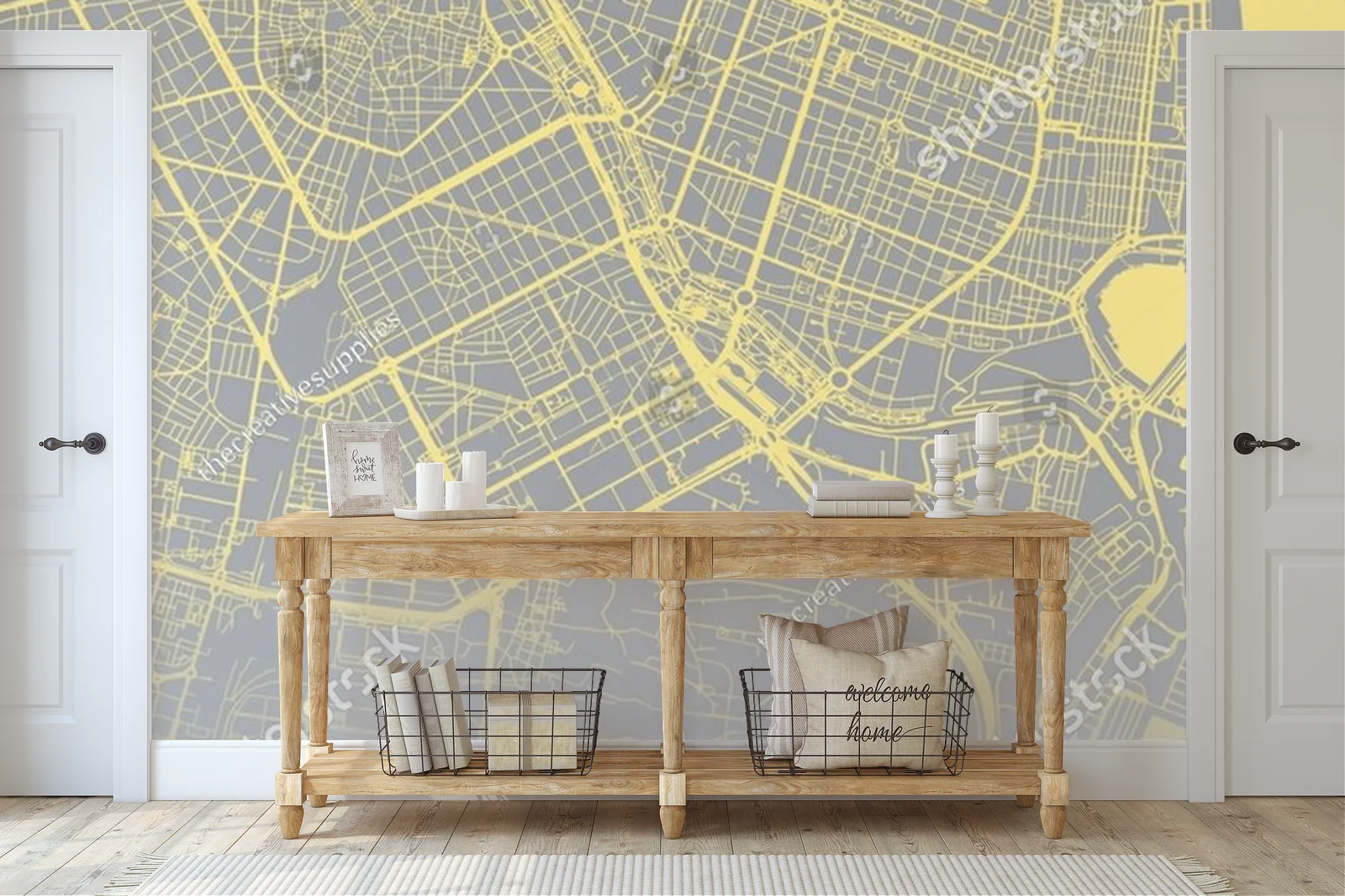 Elegancka mapa Walencji w pastelowych odcieniach