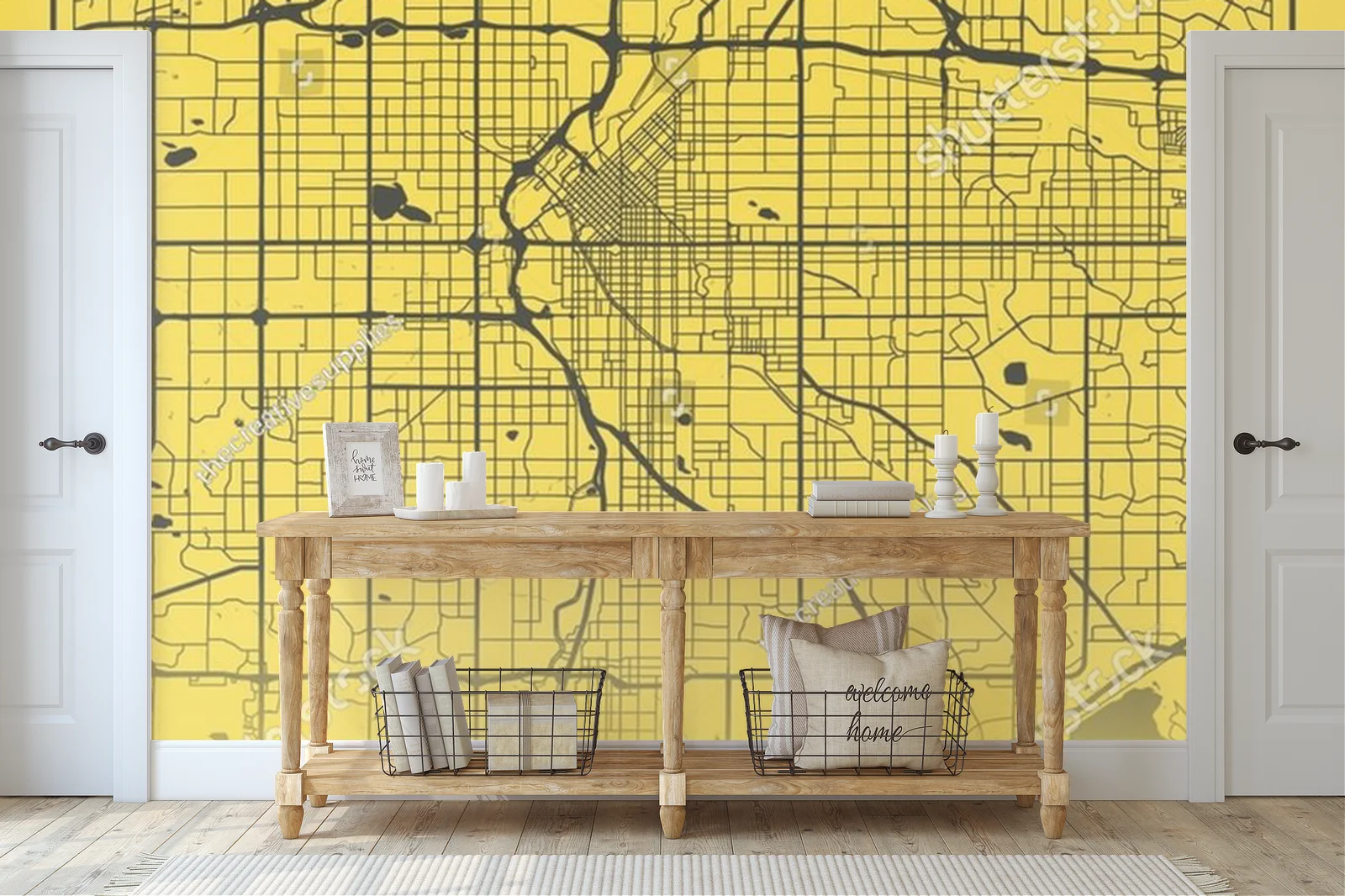 Nowoczesna mapa Denver w kolorach słońca
