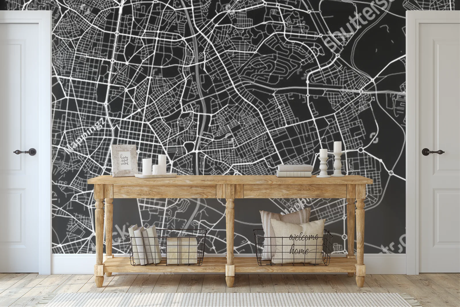 Monochromatyczna Mapa Miejską Ciudad Lineal