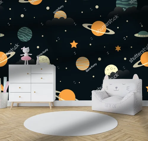Kreatywna aranżacja kosmicznych planet i gwiazd