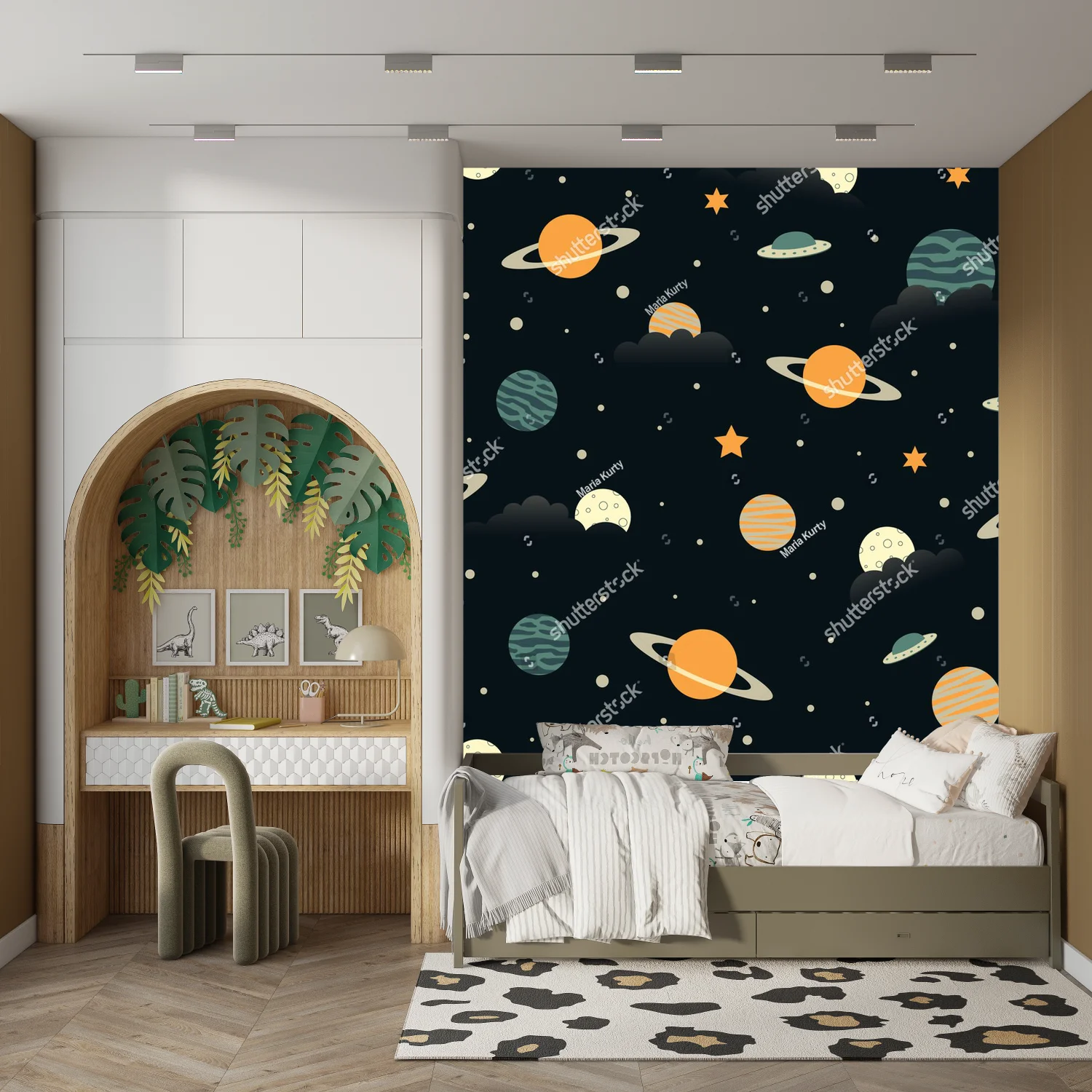 Kreatywna aranżacja kosmicznych planet i gwiazd