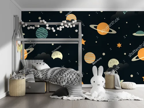 Kreatywna aranżacja kosmicznych planet i gwiazd