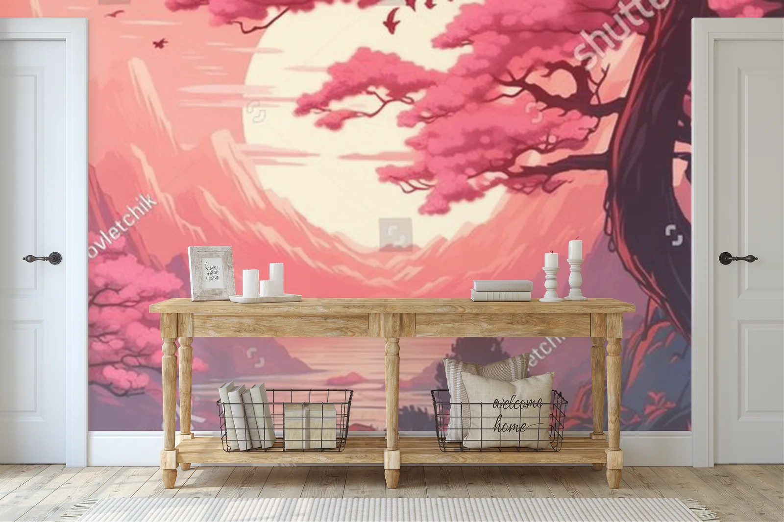 Sakura w zachodzącym słońcu – piękno natury