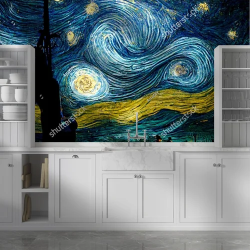 Nocny nieboskłon w stylu Van Gogha