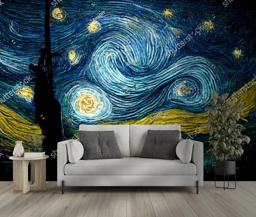 Nocny nieboskłon w stylu Van Gogha