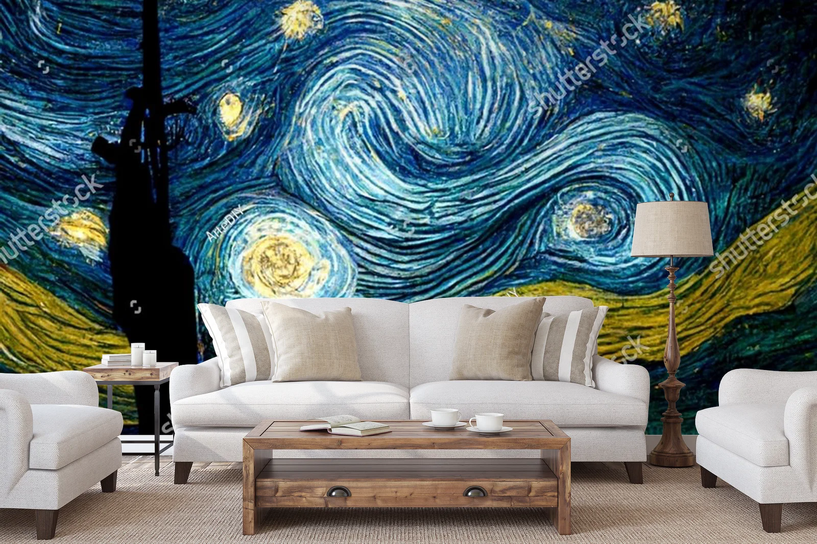 Nocny nieboskłon w stylu Van Gogha