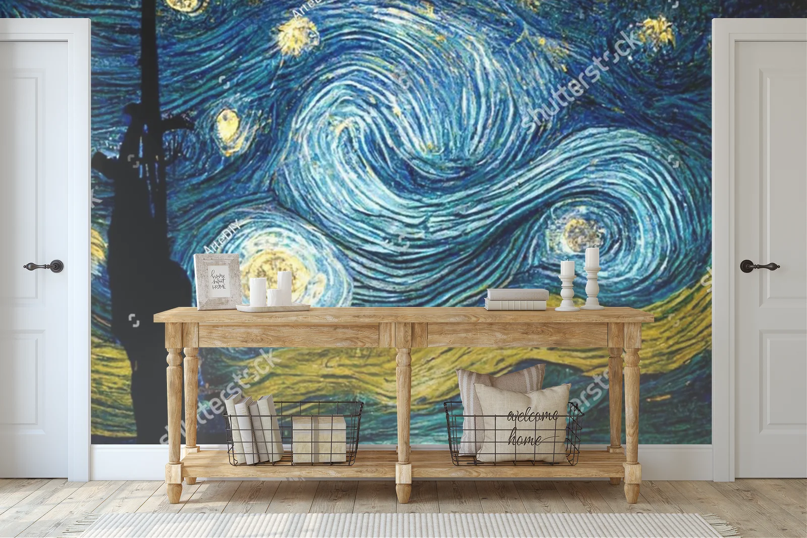 Nocny nieboskłon w stylu Van Gogha