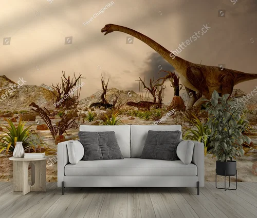 Prehistoryczna dżungla pełna dinozaurów