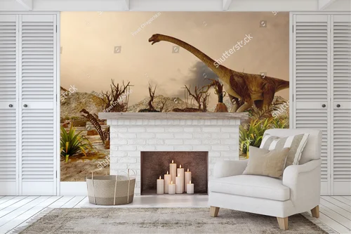 Prehistoryczna dżungla pełna dinozaurów