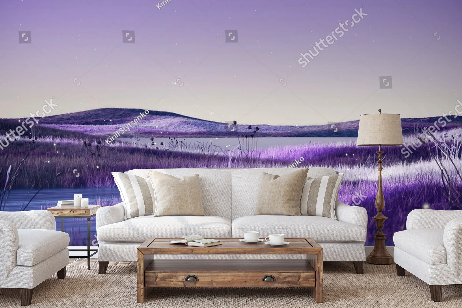 Fantastyczna sceneria w odcieniach purpury