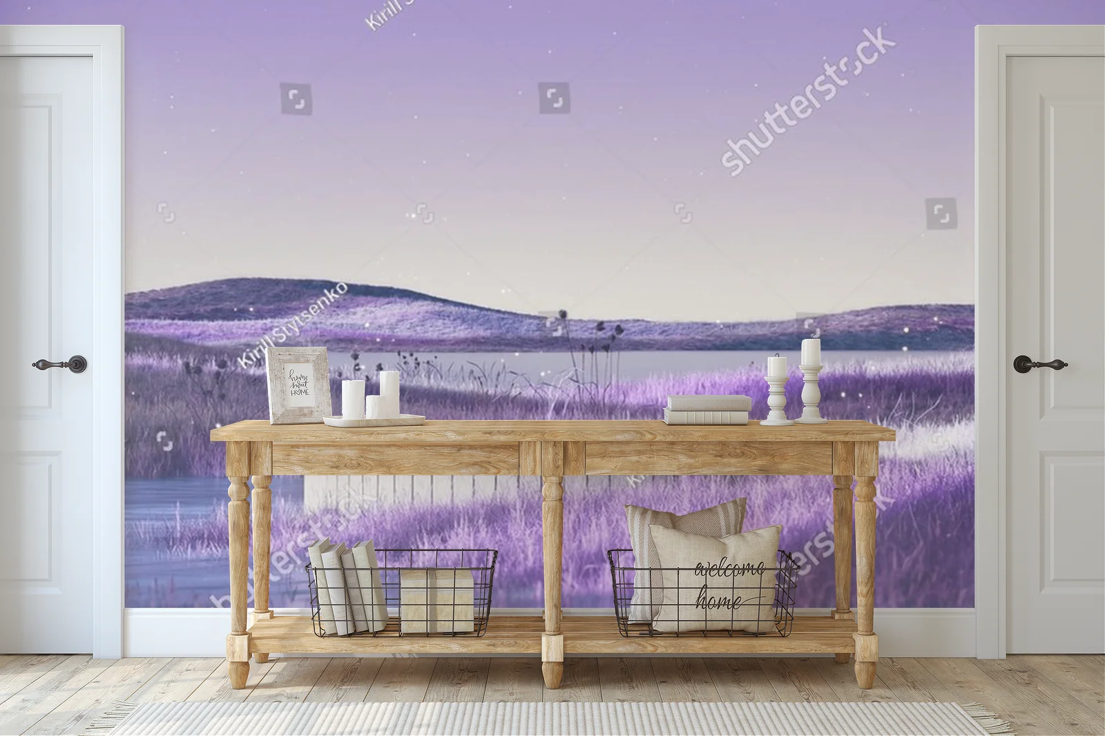 Fantastyczna sceneria w odcieniach purpury